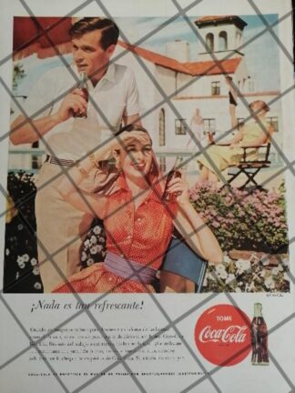 AFICHE PUBLICITARIO RETRO ORIGINAL COCA COLA 60s /C22