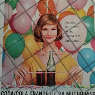 AFICHE PUBLICITARIO RETRO ORIGINAL COCA COLA 1960 /C21