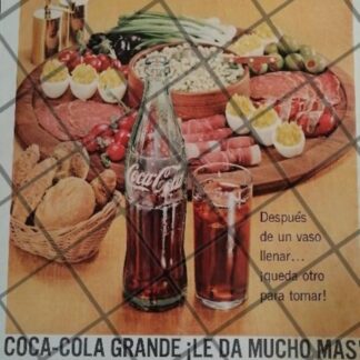 AFICHE PUBLICITARIO RETRO ORIGINAL COCA COLA 1960 /C20