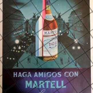 CARTEL PUBLICITARIO COGNAC MARTELL 1950s /631