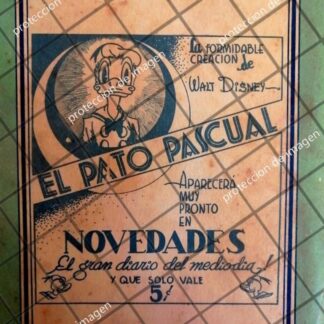 RARISIMO AFICHE ANTIGUO LLEGA EL PATO LUCAS A MEXICO 1935