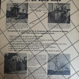CARTEL ANTIGUO LUZ Y FUERZA MOTRIZ S.A 1950s 1097