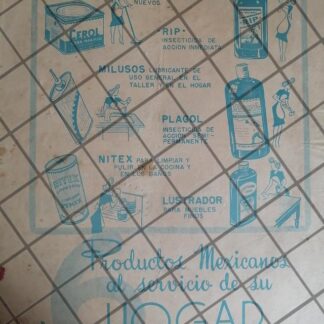 CARTEL ANTIGUO PRODUCTOS PETROLEOS MEXICANOS PEMEX 1940s