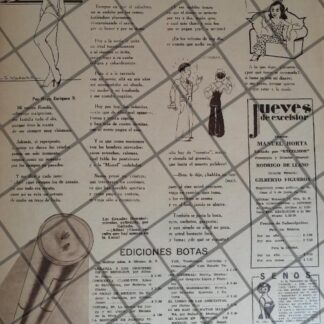 AFICHE ANTIGUO DIBUJOS DE GABRIEL VARGAS 1934