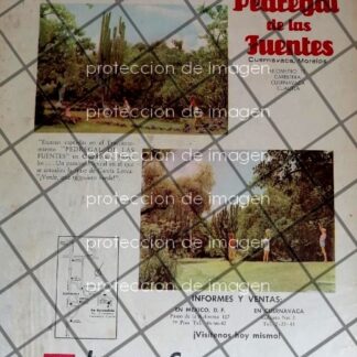 CARTEL VINTAGE. NACE LA COL. PEDREGAL DE LAS FUENTES 1959 CUERNAVACA