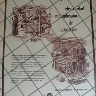 CARTEL VINTAGE. CAMARA NACIONAL DE ELECTRICIDAD 1959 1089