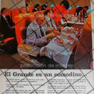 CARTEL PUBLICITARIO RETRO AEROLINEA AEROMEXICO 1974 1086