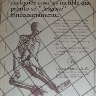 CARTEL ANTIGUO MUEBLERIA LOPEZ MORTON 1970 1077