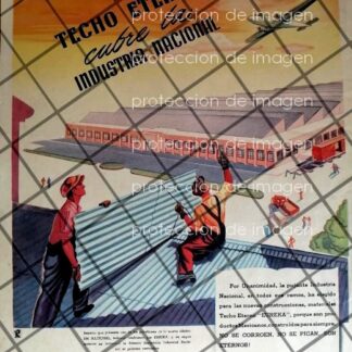 CARTEL ANTIGUO TECHO ETERNO EUREKA 1950s 1076