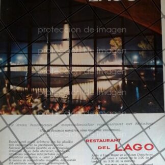 CARTEL ANTIGUO RESTAURANT DEL LAGO 1966 D.F. 1071