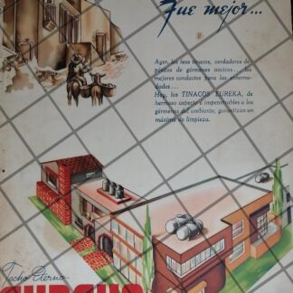CARTEL ANTIGUO ORIGINAL TECHO ETERNO EUREKA 1950s 1068