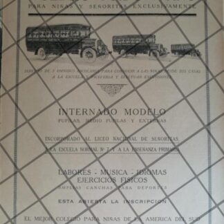 AFICHE ANTIGUO ORIGINAL COLEGIO GUIDO SPANO 1926 ARGENTINA