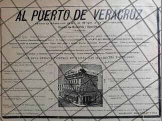 CARTEL ANTIGUO TIENDA AL PUERTO DE VERACRUZ 1894 1062