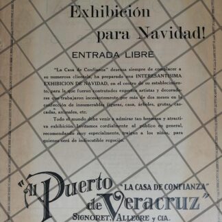 CARTEL ANTIGUO ORIGINAL TIENDA AL PUERTO DE VERACRUZ 1926 1059