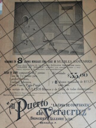 CARTEL ANTIGUO TIENDA AL PUERTO DE VERACRUZ 1927 1057
