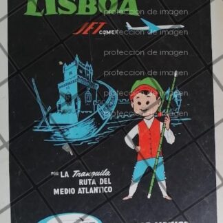 CARTEL PUBLICITARIO RETRO AEROLINEAS GUEST JET COMET 1961 1051