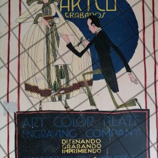 CARTEL ANTIGUO ART NOUVEAU 1916. ARTCO /MUY RARO