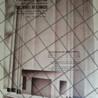 CARTEL PUBLICITARIO BANCO NACIONAL DE CREDITO EJIDAL 1944