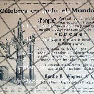 CARTEL PUBLICITARIO ANTIGUO, MAQUINA DE SODAS 1928 / MUY RARO