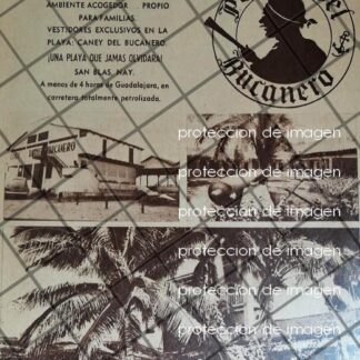 AFICHE ANTIGUO HOTEL POSADA DEL BUCANERO, NAYARIT 1952