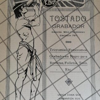 PUBLICIDAD ANTIGUA ORIGINAL TOSTADO GRABADOR 1927 /995