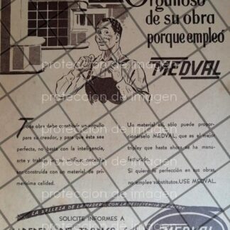 CARTEL ANTIGUO ORIGINAL MADERA DEL TROPICO S.A 1947 /992