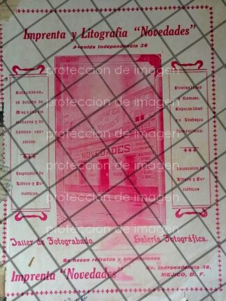 CARTEL ANTIGUO ORIGINAL 1913 INICIOS DE GRUPO NOVEDADES