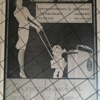 CARTEL PUBLICIDAD ANTIGUA. BANCO ITALIANO 1927 /RARO. PERU