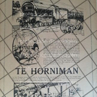 CARTEL DE PUBLICIDAD ATIGUA, TE HORNIMAN 1927 RARO /3