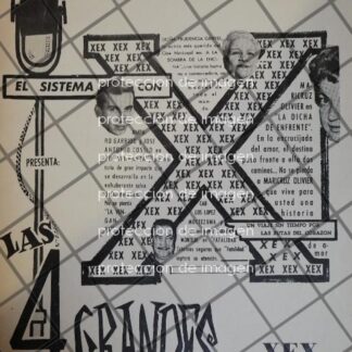 AFICHE ANTIGUO RADIO DIFUSORA W.E.X Y ARTISTAS 1945 124