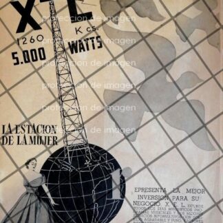 AFICHE ANTIGUO RADIO DIFUSORA X.E.L. HERDEZ 1956 119