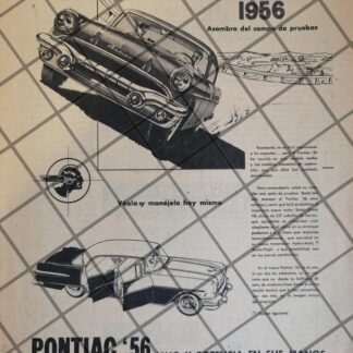 CARTEL VINTAGE ORIGINAL PONTIAC 1956 -1105