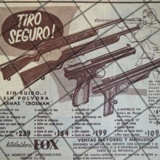 CARTEL PUBLICITARIO RETRO ARMAS CROSMAN 1953 617