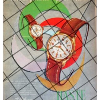 CARTEL PUBLICITARIO RELOJES HASTE ANTIMAGNETIC 1956 611