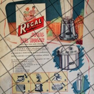 CARTEL PUBLICITARIO RETRO ELECTRODOMESTICOS REGAL 1956 609