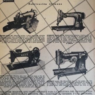 CARTEL PUBLICITARIO RETRO CASA DIAZ DE MAQUINAS DE COSER 1956 608
