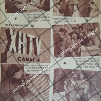 AFICHE ANTIGUO NACE LA TELEVISORA XHTV 1953