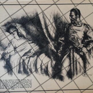 FOTO GRABADO ANTIGUO MARIA LUISA HELGUERA 1956 OTELO