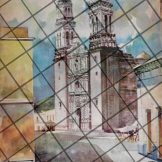 PORTADA ANTIGUA ARTISTICA CATEDRAL DE ZACATECAS 1952