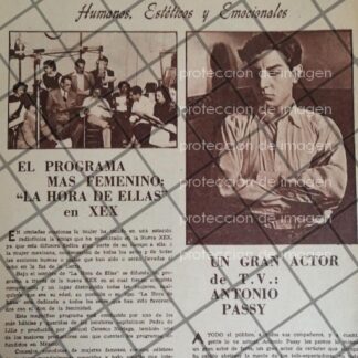 AFICHE ANTIGUO NACE LA TELEVISION EN MEXICO XEX. XHTV 1952