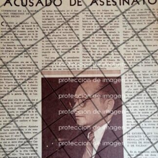 AFICHE ANTIGUO ANDRES IDUARTE FOUCHER ACUSADO DE ASESINATO 1953