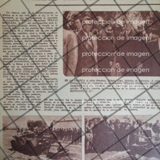 AFICHE ANTIGUO INAUGURAN PLANTA AUTOS WILLYS MEXICANA 1953