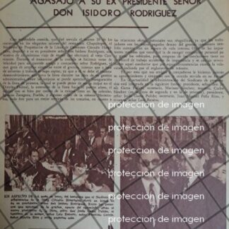 AFICHE ANTIGUO FIESTA A ISIDORO RODRIGUEZ RUIZ 1953