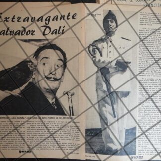 AFICHE ANTIGUO EL EXTRAVAGANTE SALVADOR DALI 1953