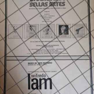 AFICHE RETRO BELLAS ARTES. WILFREDO LAM Y MAS 1979