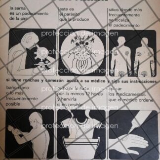 AFICHE RETRO I.M.S.S CAMPAÑA CONTRA LA SARNA 1979