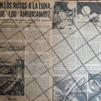 AFICHE ANTIGUO LOS RUSOS A LA LUNA ? 1956