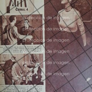 AFICHE ANTIGUO XHTV CANAL 4 PRIMER CANAL MEXICANO 1953