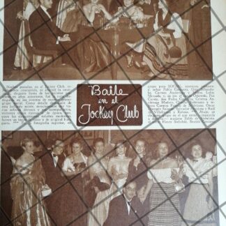 AFICHE RETRO. HERMANAS AZCARRAGA MILMO JOCKEY CLUB 1948