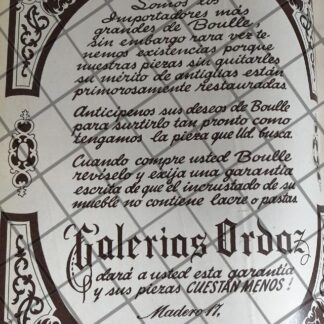 AFICHE RETRO. MUEBLERIAS ORDAZ 1948